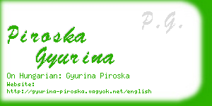 piroska gyurina business card
